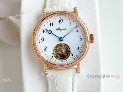 Copy Breguet Classique Flying Tourbillon Yellow Gold Watch 32mm